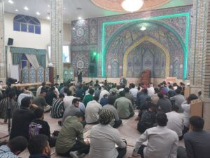 در مسجد جامع خرمشهر موزه ملی انقلاب اسلامی و دفاع مقدس برگزار شد : جلسه هفتگی مجمع الذاکرین حاج سعید حدادیان