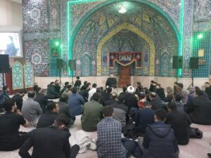 در مسجد جامع خرمشهر موزه ملی انقلاب اسلامی و دفاع مقدس برگزار شد : جلسه هفتگی مجمع الذاکرین حاج سعید حدادیان